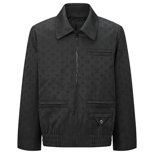[홍콩명품.LOUIS VUITTON] 루이비통 25SS 로고 모노그램 카라 봄버 자켓 1AFVVD (블랙), BM23858, KB, 레플리카의류,미러급사이트