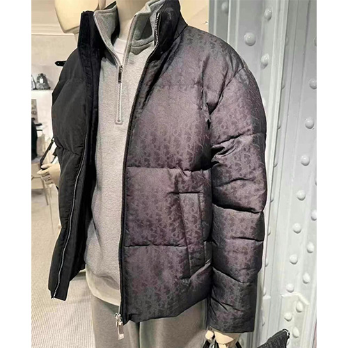 [홍콩명품,Christian Dior] 디올 25SS 로고 오블리크 터틀넥 다운 패딩 자켓 (블랙), BM23864, JL, 레플리카의류,미러급사이트
