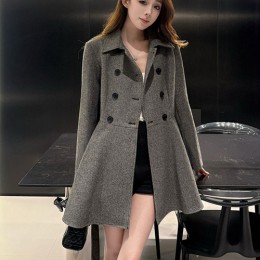 [홍콩명품,Christian Dior] 디올 25SS 로고 여성 벨티드 카라 코트 자켓 (그레이), BM23907, MC, 레플리카의류,미러급사이트