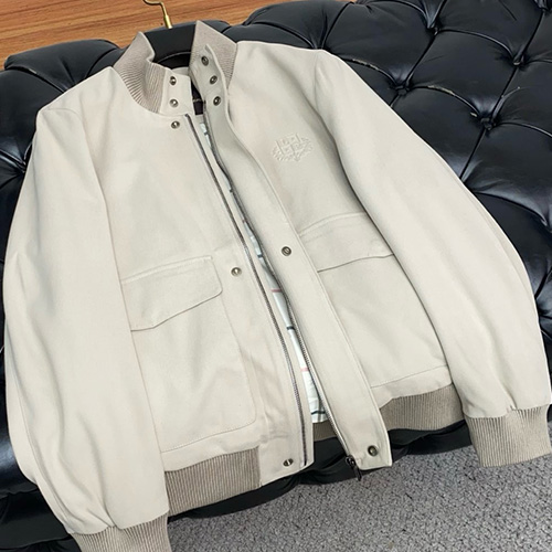 [홍콩명품.Loro Piana] 로로피아나 25SS 로고 자수 터틀넥 봄버 자켓 (5컬러), BM23929, 레플리카의류,미러급사이트