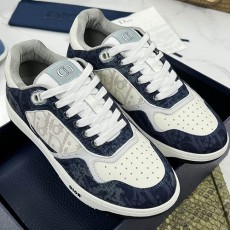 [홍콩명품,Christian Dior] 디올 25SS 로고 남여 B27 오블리크 스니커즈 운동화 (화이트-네이비), SE5888, S1, 명품스니커즈,운동화,구두,로퍼,하이탑,신발