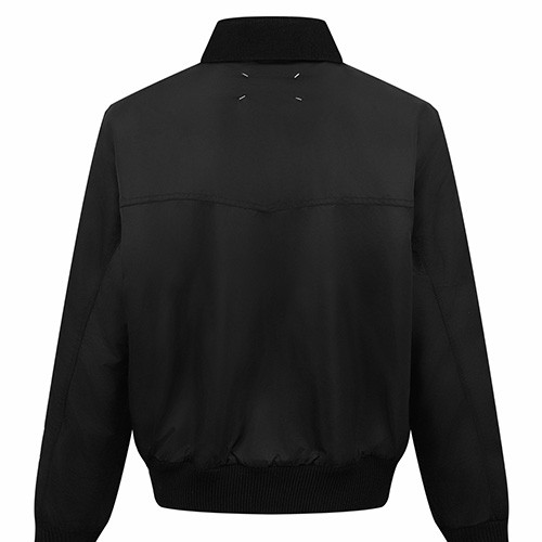 [홍콩명품.Maison Margiela] 메종마르지엘라 25SS 로고 나일론 카라 봄버 솜자켓 (블랙), BM23949, JL, 레플리카의류,미러급사이트