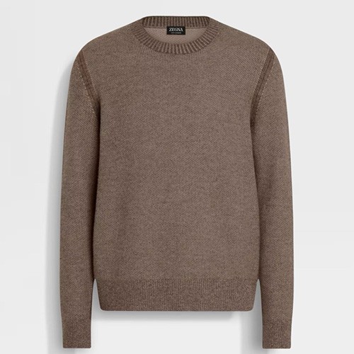 [홍콩명품.ZEGNA] 제냐 25SS 로고 캐시미어 니트 스웨터 (브라운), BM23962, JL, 레플리카의류,미러급사이트