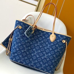 [홍콩명품.LOUIS VUITTON] 루이비통 25SS 로고 모노그램 Neverfull 핸드백 쇼핑백 M13192 (데님), BGM5437, GU2, 홍콩명품가방,명품쇼핑몰,크로스백,핸드백,구매대행