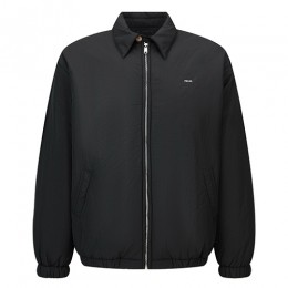 [홍콩명품,PRADA] 프라다 25SS 로고 자수 나일론 카라 솜패딩 봄버 자켓 (블랙), BM24065, KK, 레플리카의류,미러급사이트