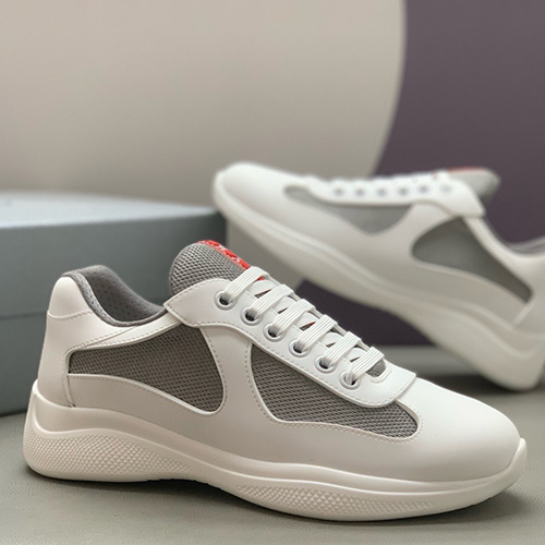 [홍콩명품,PRADA] 프라다 25SS 로고 레더 가죽 스니커즈 운동화 (화이트), SE5899, PMD, 명품스니커즈,운동화,구두,로퍼,하이탑,신발