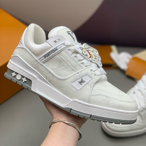 [홍콩명품.LOUIS VUITTON] 루이비통 25SS 로고 남여 모노그램 트레이너 스니커즈 운동화 (화이트), SE5907, PMD, 명품스니커즈,운동화,구두,로퍼,하이탑,신발