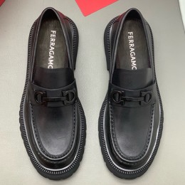 [홍콩명품.FERRAGAMO] 페레가모 25SS 로고 간치니 레더 가죽 워커 구두 (블랙), SE5922, PMD, 명품스니커즈,운동화,구두,로퍼,하이탑,신발