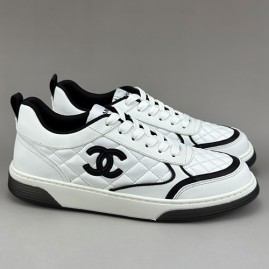 [홍콩명품.CHANEL] 샤넬 25SS 로고 레더 가죽 스니커즈 운동화 (화이트), SE5956, S3, 명품스니커즈,운동화,구두,로퍼,하이탑,신발
