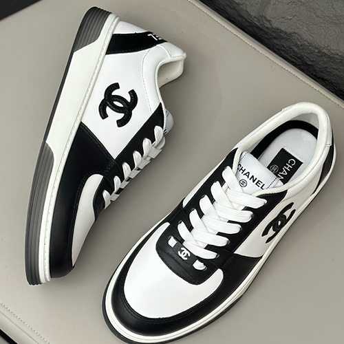 [홍콩명품.CHANEL] 샤넬 25SS 로고 레더 가죽 스니커즈 운동화 (2컬러), SE5969, S3, 명품스니커즈,운동화,구두,로퍼,하이탑,신발
