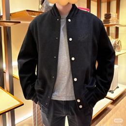 [홍콩명품.LOUIS VUITTON] 루이비통 25SS 로고 캐시미어 봄버 자켓 1AGJCO (블랙), BM24077, PG, 레플리카의류,미러급사이트