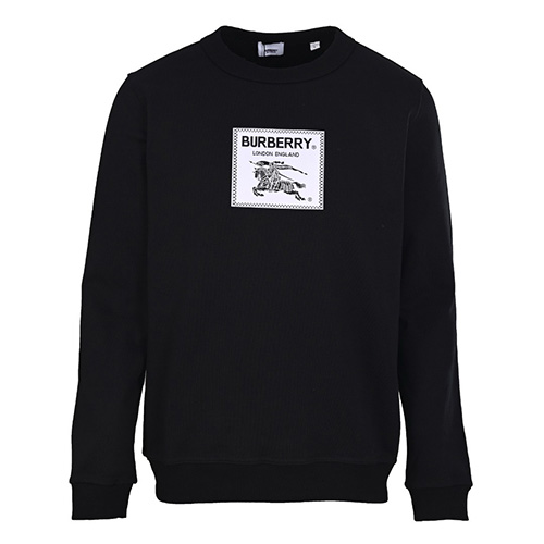 [홍콩명품.Burberry] 버버리 25SS 로고 라벨 맨투맨 티셔츠 (블랙), BM24124, KB, 레플리카의류,미러급사이트