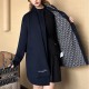 [가격문의][홍콩명품,Christian Dior] 디올 25SS 로고 여성 오블리크 머플러 장식 라운드넥 캐시미어 코트 자켓 (네이비), BM24149, MC, 레플리카의류,미러급사이트