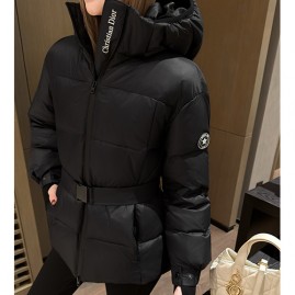 [가격문의][홍콩명품,Christian Dior] 디올 25SS 로고 여성 벨티드 후드 다운 패딩 자켓 (2컬러), BM24158, MC, 레플리카의류,미러급사이트