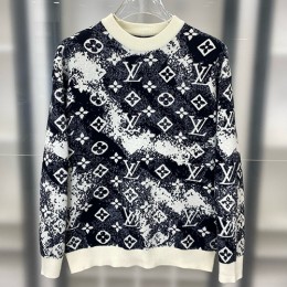 [홍콩명품.LOUIS VUITTON] 루이비통 25SS 로고 모노그램 니트 스웨터 (블랙-아이보리), BM24169, HH, 레플리카의류,미러급사이트
