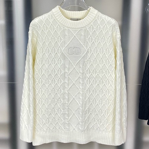 [홍콩명품,Christian Dior] 디올 25SS 로고 패턴 CD자수 니트 스웨터 (3컬러), BM24171, HH, 레플리카의류,미러급사이트