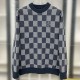 [홍콩명품.LOUIS VUITTON] 루이비통 25SS 로고 다미에 니트 스웨터 (그레이), BM24172, HH, 레플리카의류,미러급사이트