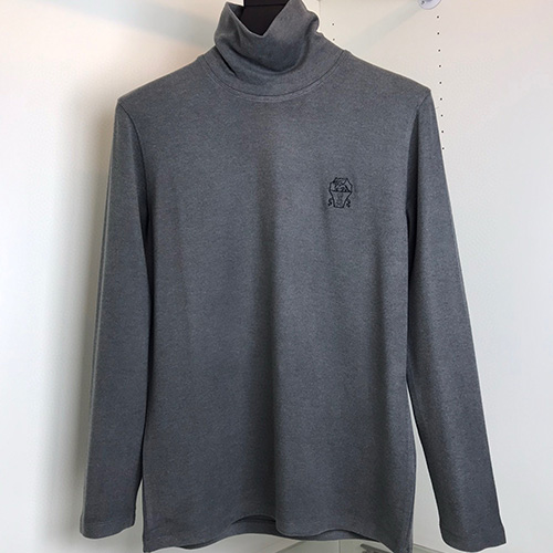 [홍콩명품.Brunello Cucinelli ] 브루넬로 쿠치넬리 25SS 로고 자수 하이넥 긴팔 티셔츠 (5컬러), BM24196, HH, 레플리카의류,미러급사이트