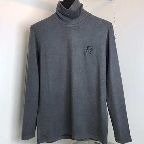 [홍콩명품.Brunello Cucinelli ] 브루넬로 쿠치넬리 25SS 로고 자수 하이넥 긴팔 티셔츠 (5컬러), BM24196, HH, 레플리카의류,미러급사이트