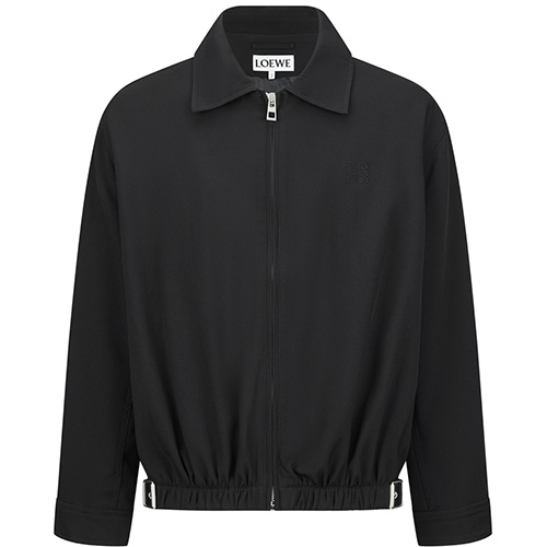 [홍콩명품.LOEWE] 로에베 25SS 로고 자수 카라 봄버 자켓 (블랙), BM24240, KK, 레플리카의류,미러급사이트