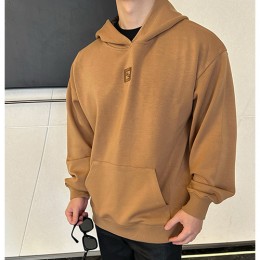 [홍콩명품,FENDI] 펜디 25SS 로고 그래픽 자수 후드 티셔츠 (카라멜), BM24247, KK, 레플리카의류,미러급사이트