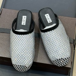 [홍콩명품.ALAIA] 알라이아 25SS 로고 여성 넷 슬리퍼 (10컬러), SE5980, GHS, 명품스니커즈,운동화,구두,로퍼,하이탑,신발