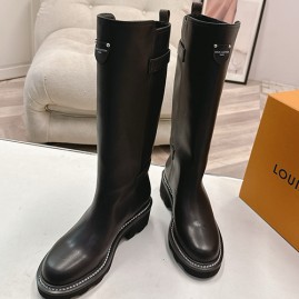 [홍콩명품.LOUIS VUITTON] 루이비통 25SS 로고 여성 LV Beaubourg 레더 가죽 롱 부츠 (블랙), SE5995, GHS, 명품스니커즈,운동화,구두,로퍼,하이탑,신발