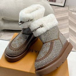 [홍콩명품.LOUIS VUITTON] 루이비통 25SS 로고 여성 모노그램 시어링 레더 가죽 부츠 (2컬러), SE5999, GHS, 명품스니커즈,운동화,구두,로퍼,하이탑,신발