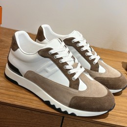 [홍콩명품.Hermes] 에르메스 25SS 로고 남여 Trail 스니커즈 운동화 (화이트-브라운-카라멜), SE6009, GHS, 명품스니커즈,운동화,구두,로퍼,하이탑,신발