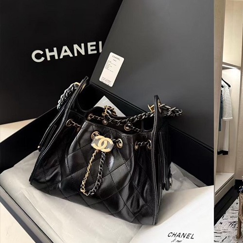 [홍콩명품.CHANEL] 샤넬 25SS 로고 퀄팅 레더 가죽 토트백 핸드백 (블랙-금장), BGM5455, YF, 홍콩명품가방,명품쇼핑몰,크로스백,핸드백,구매대행