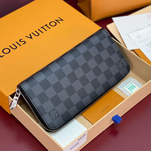 [홍콩명품.LOUIS VUITTON] 루이비통 25SS 로고 지피 호리즌탈 다미에 그라파이트 지퍼 남성 장지갑 N00056 (블랙), BGM5497, BDA, 명품지갑,홍콩명품,사이트,명품쇼핑몰