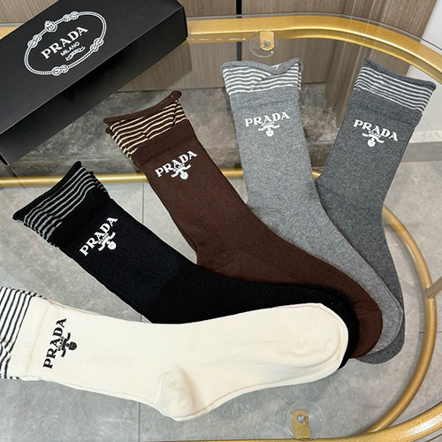 [홍콩명품,PRADA] 프라다 26SS 로고 명품 브랜드 모음 선물용 덧신 양말 5종, ET3246, JX, 홍콩명품의류,구매대행,온라인명품