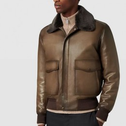 [홍콩명품.BERLUTI] 벨루티 26SS 로고 퍼카라 레더 가죽 봄버 자켓 (브라운), BM24326, TOM, 레플리카의류,미러급사이트