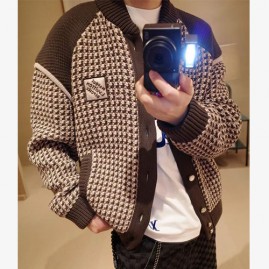 [홍콩명품.LOUIS VUITTON] 루이비통 26SS 로고 니티드 코튼 자카드 블루종 봄버 자켓 1AHC29, BM24347, KK, 레플리카의류,미러급사이트