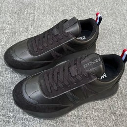 [홍콩명품.MONCLER] 몽클레어 26SS 로고 레더 가죽 스니커즈 운동화 (블랙), SE6034, X2, 명품스니커즈,운동화,구두,로퍼,하이탑,신발