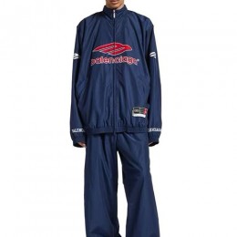 [홍콩명품.BALENCIAGA] 발렌시아가 26SS 로고 자수 트레이닝 집업 자켓 + 조거 팬츠 바지 상하의 세트 (네이비), BM24413, JL, 레플리카의류,미러급사이트