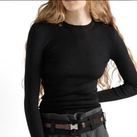 [가격문의][홍콩명품,PRADA] 프라다 26SS 삼각로고 여성 캐시미어 슬림 니트 스웨터 (블랙), BM24420, JL, 레플리카의류,미러급사이트