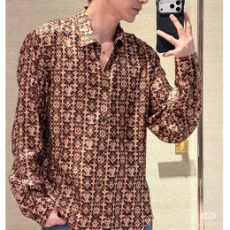 [홍콩명품.LOUIS VUITTON] 루이비통 26SS 로고 모노그램 남방 셔츠 (브라운), BM24438, KB, 레플리카의류,미러급사이트