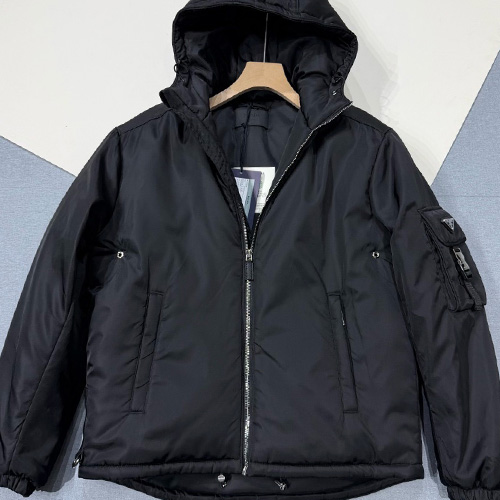 [홍콩명품,PRADA] 프라다 26SS 삼각로고 나일론 솜패딩 후드 바람막이 자켓 (블랙), BM24455, JL, 레플리카의류,미러급사이트
