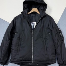 [홍콩명품,PRADA] 프라다 26SS 삼각로고 나일론 솜패딩 후드 바람막이 자켓 (블랙), BM24455, JL, 레플리카의류,미러급사이트