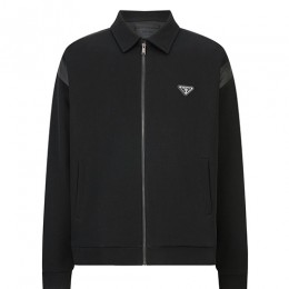 [홍콩명품,PRADA] 프라다 26SS 삼각로고 카라 집업 자켓 (블랙), BM24461, JL, 레플리카의류,미러급사이트