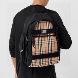 [홍콩명품.Burberry] 버버리 26SS 로고 채크패턴 백팩 (블랙), BGM5588, BC, 홍콩명품가방,명품쇼핑몰,크로스백,핸드백,구매대행