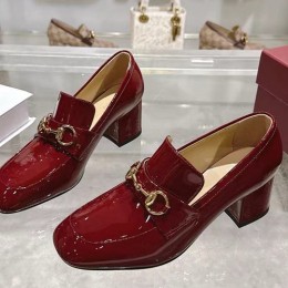 [홍콩명품.Gucci] 구찌 26SS 로고 여성 레더 가죽 5.5cm굽 구두 로퍼 (2컬러), SE6071, GHS, 명품스니커즈,운동화,구두,로퍼,하이탑,신발