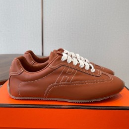 [홍콩명품.Hermes] 에르메스 26SS 로고 남여 레더 가죽 스니커즈 운동화 (브라운), SE6082, GHS, 명품스니커즈,운동화,구두,로퍼,하이탑,신발