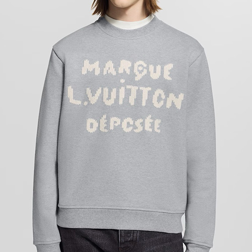 [홍콩명품.LOUIS VUITTON] 루이비통 26SS 로고 엠브로이더드 시그니처 스웨트셔츠 1AIKCO (그레이), BM24506, YS, 레플리카의류,미러급사이트