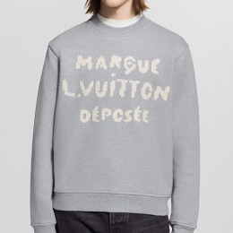[홍콩명품.LOUIS VUITTON] 루이비통 26SS 로고 엠브로이더드 시그니처 스웨트셔츠 1AIKCO (그레이), BM24506, YS, 레플리카의류,미러급사이트