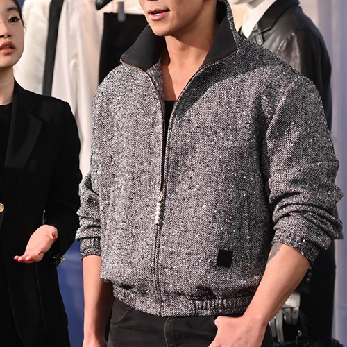 [홍콩명품.LOUIS VUITTON] 루이비통 26SS 로고 울 봄버 자켓 1AIMSM (그레이), BM24516, YS, 레플리카의류,미러급사이트