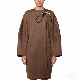 [홍콩명품.LOUIS VUITTON] 루이비통 26SS 로고 여성 라운드넥 코트 1AJE49 (브라운), BM24543, MC, 레플리카의류,미러급사이트