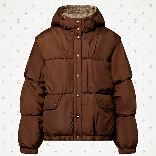 [홍콩명품.LOUIS VUITTON] 루이비통 26SS 로고 여성 후드 다운 패딩 자켓 1AJEB9 (브라운), BM24544, MC, 레플리카의류,미러급사이트