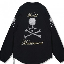 [홍콩명품.MASTERMIND] 마스터마인드 26SS 로고 스컬 긴팔 티셔츠 (블랙), BM24551, TOP, 레플리카의류,미러급사이트